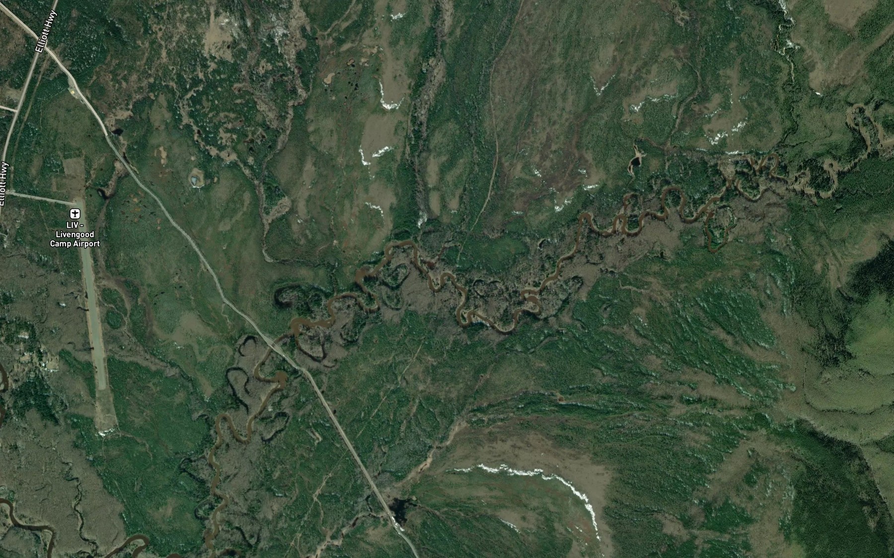 Satellite map of the Ready Bullion Creek