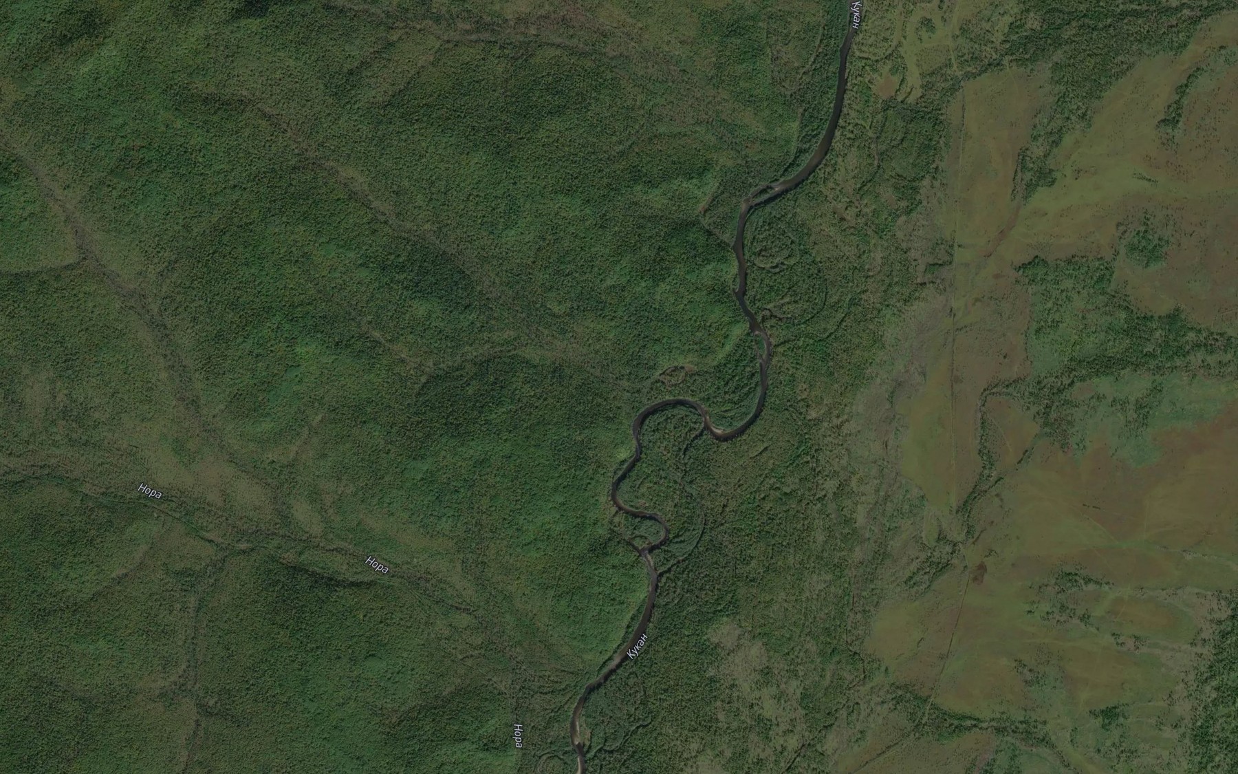 Satellite map of the Malyye Panty