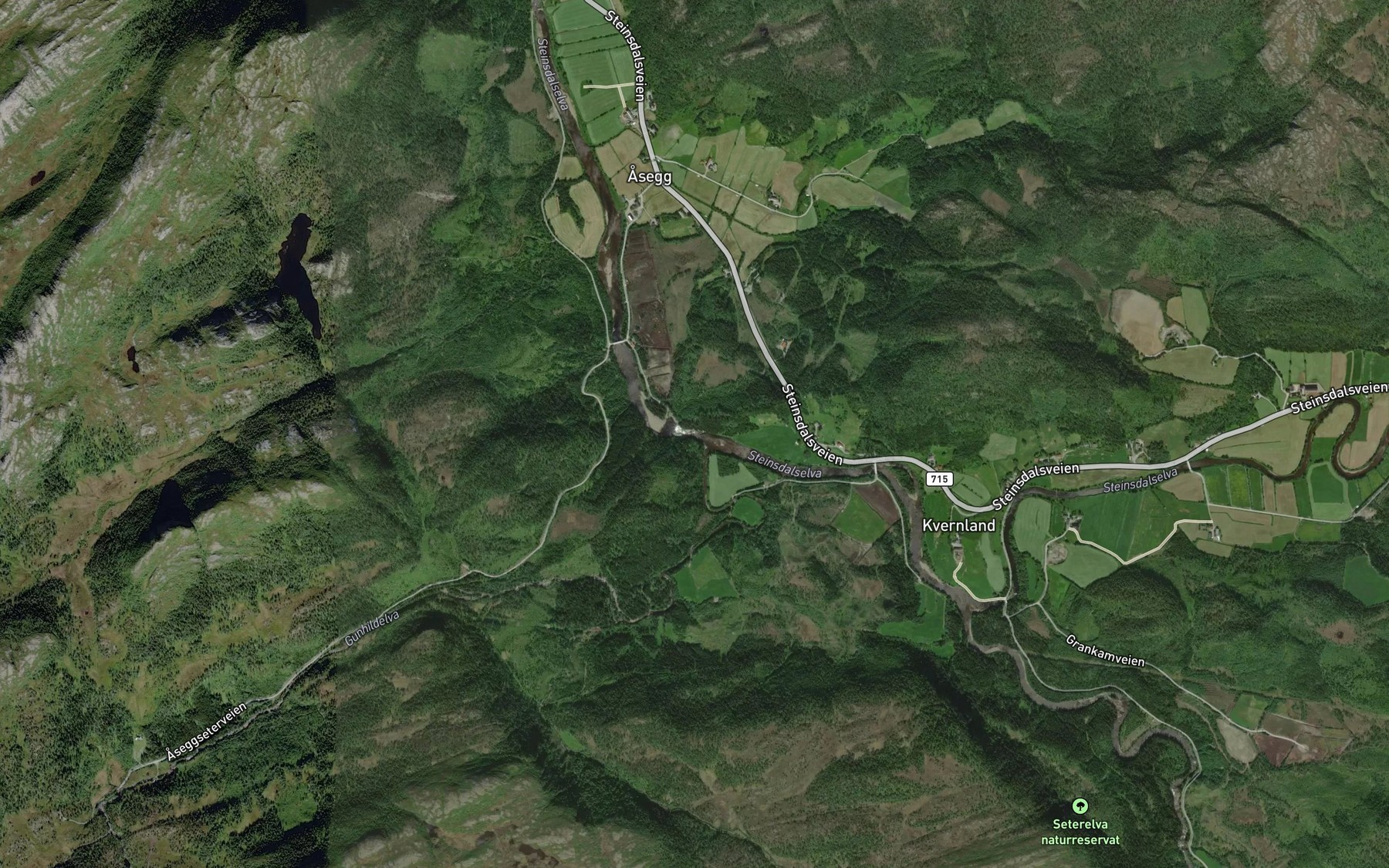 Satellite map of the Moengfossen