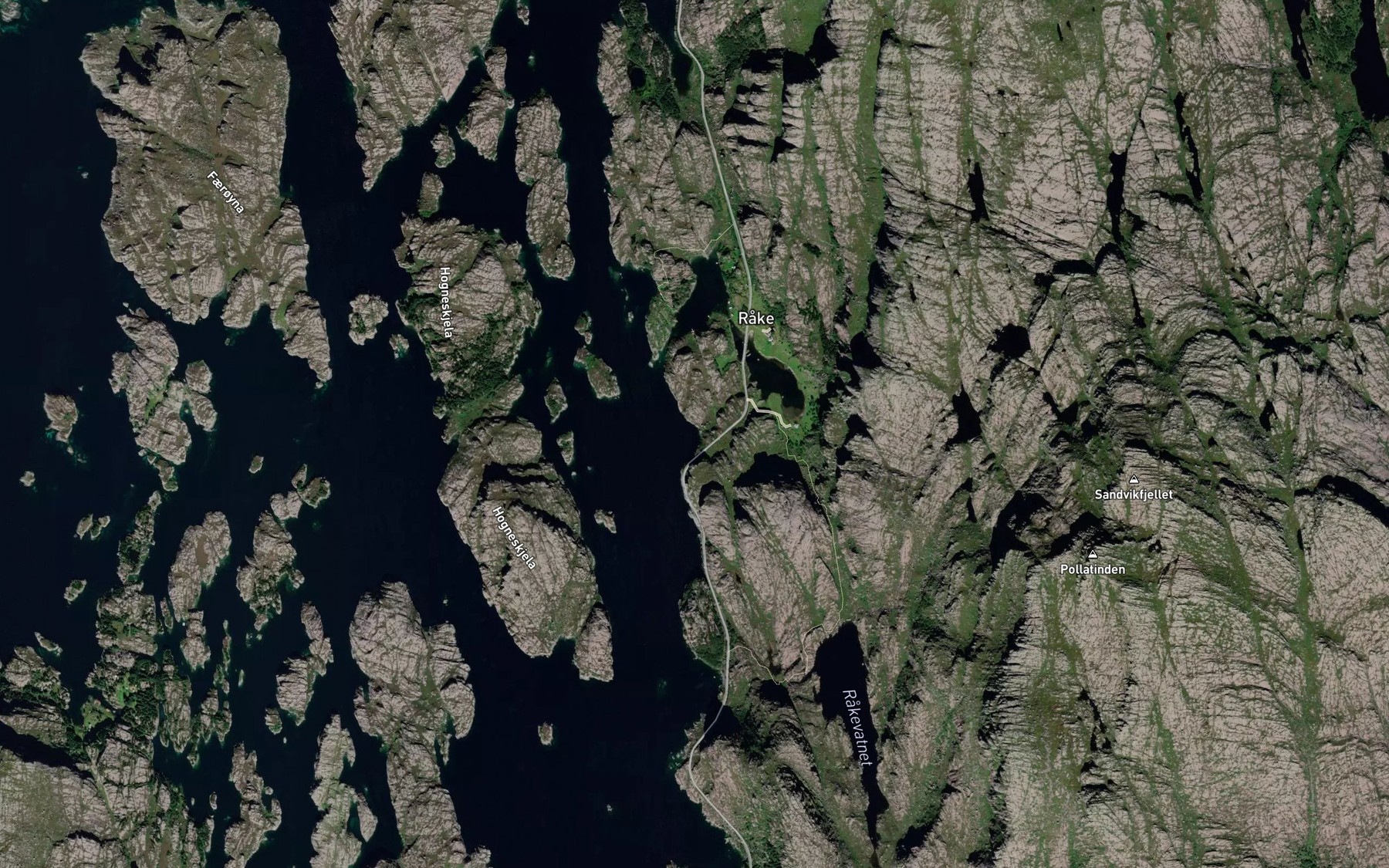 Satellite map of the Klavvika