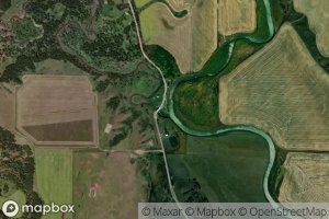Satellite map of the Antler River