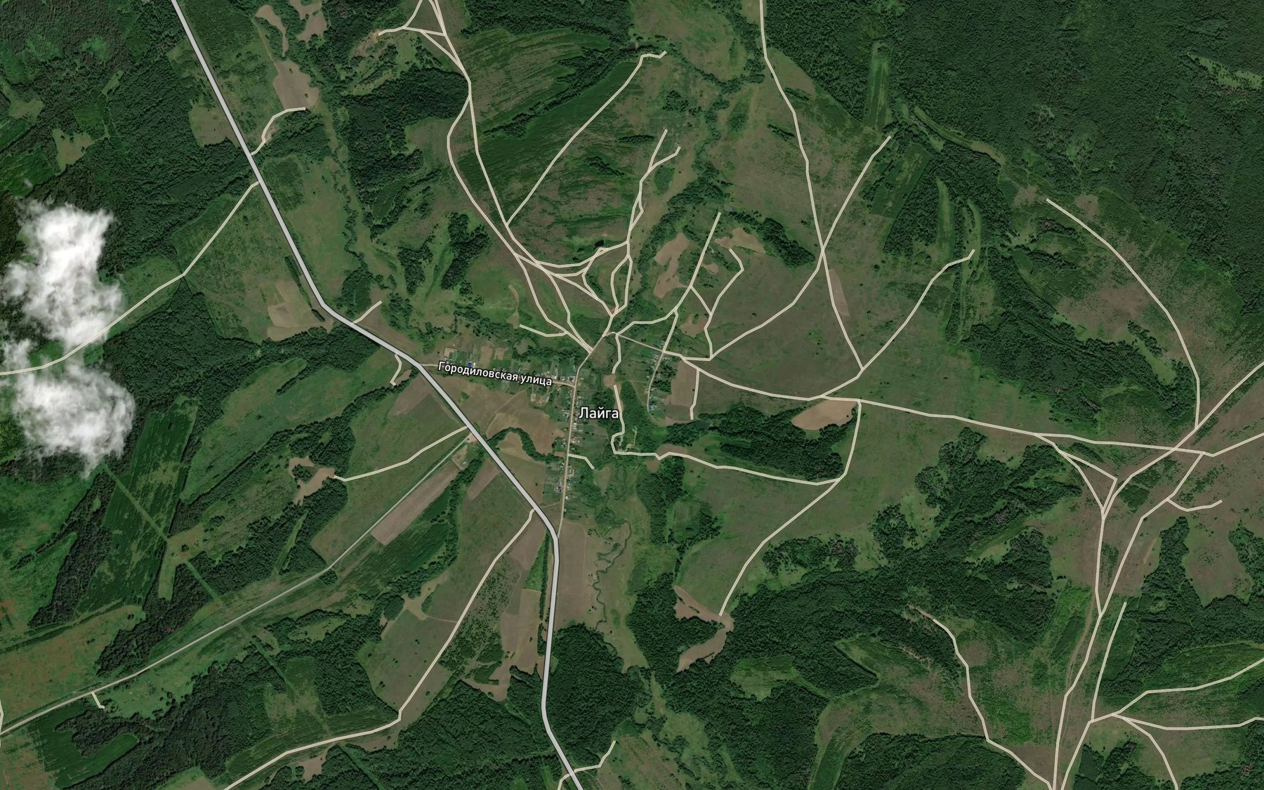 Satellite map of the Layga
