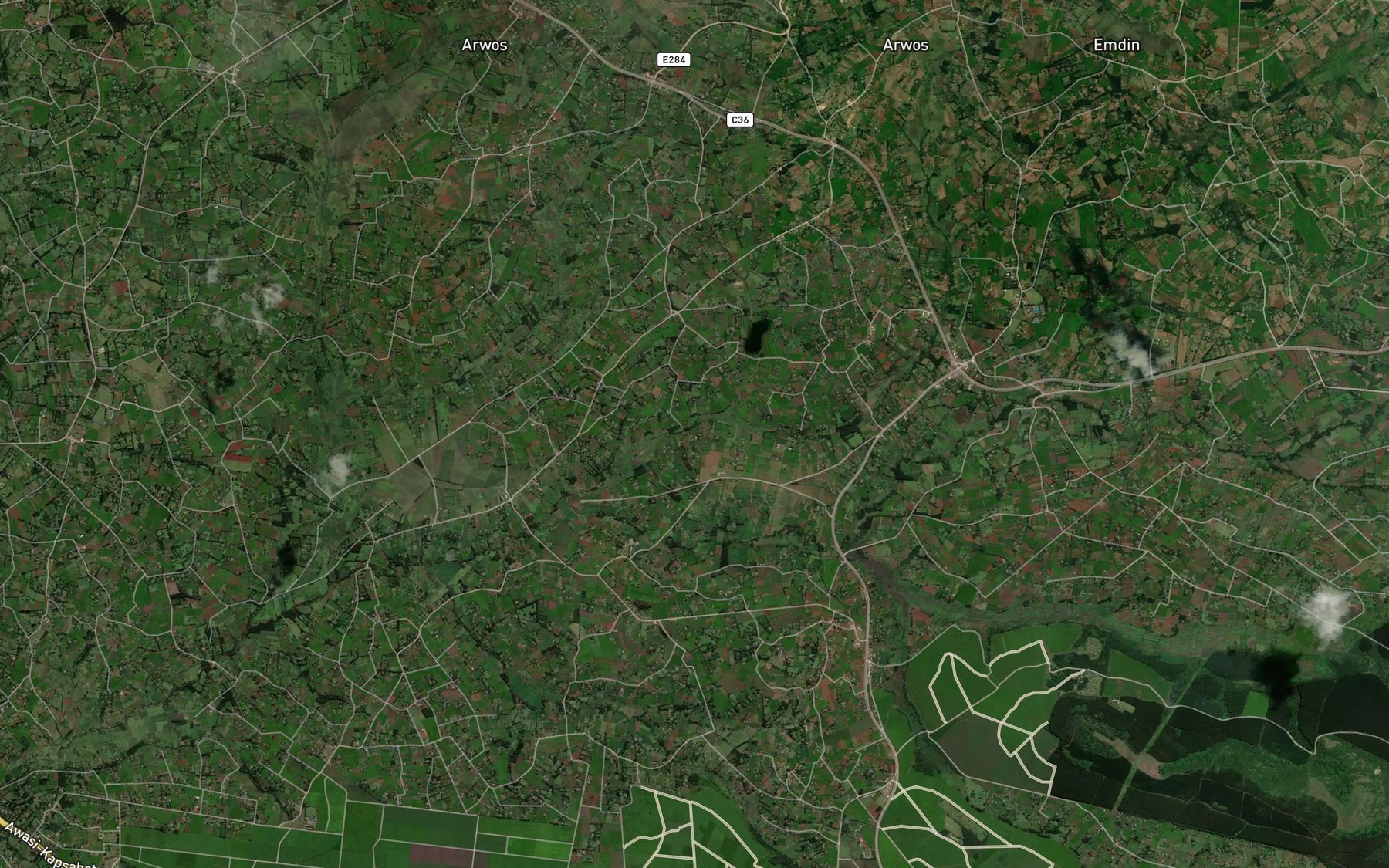 Satellite map of the Kamaseva