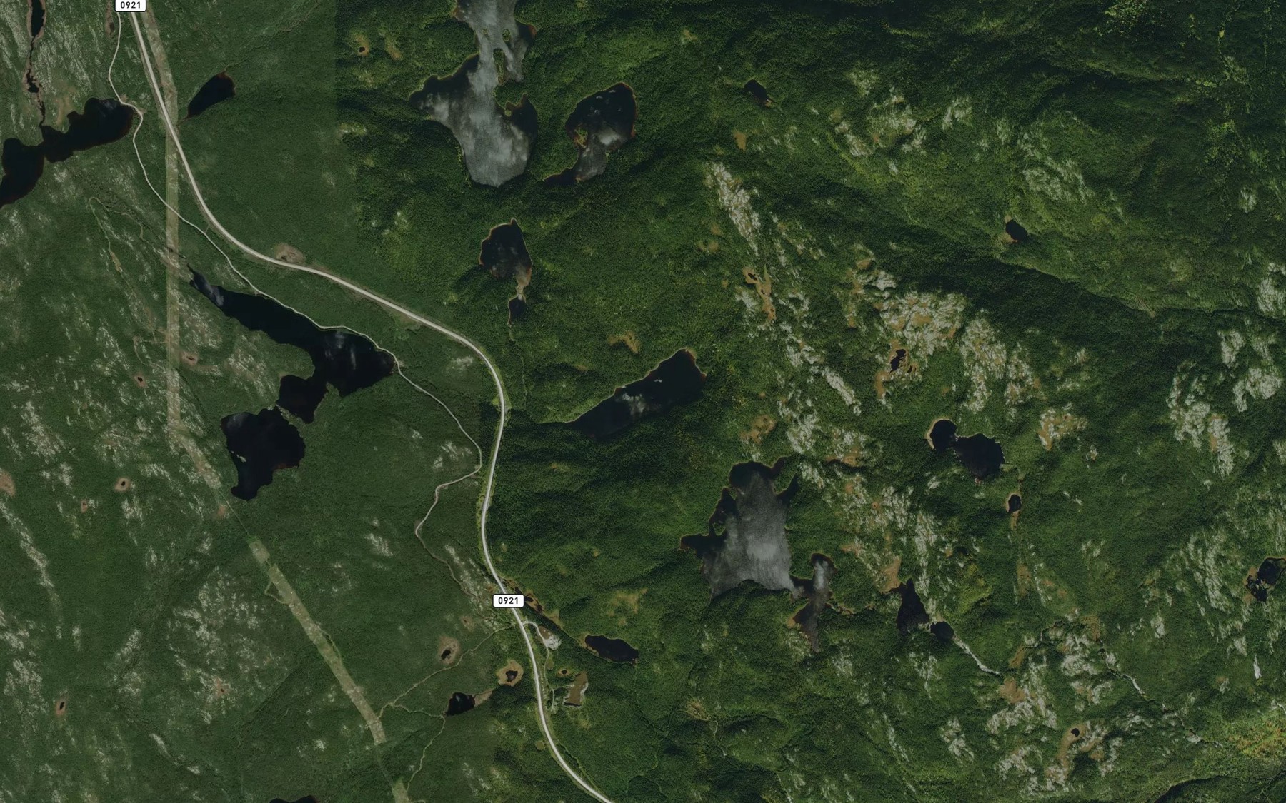 Satellite map of the Lac Reid