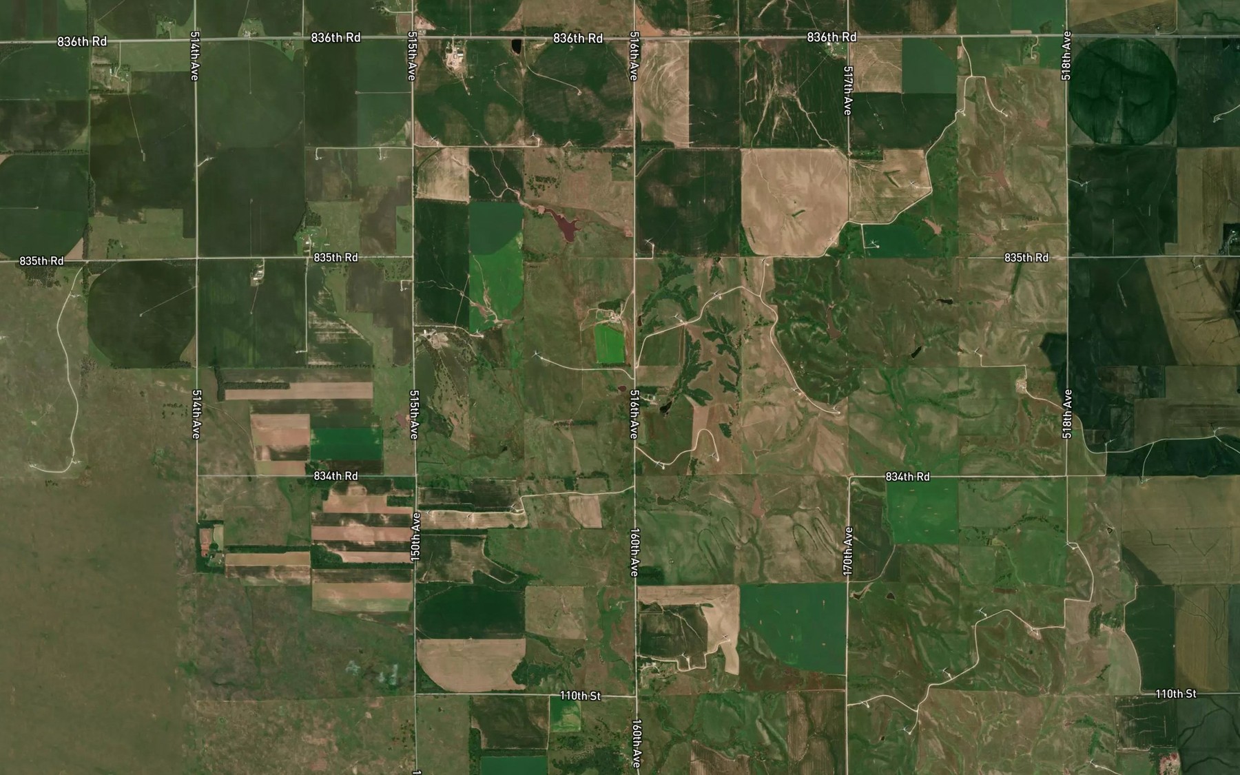 Satellite map of the Stoltz Reservoir