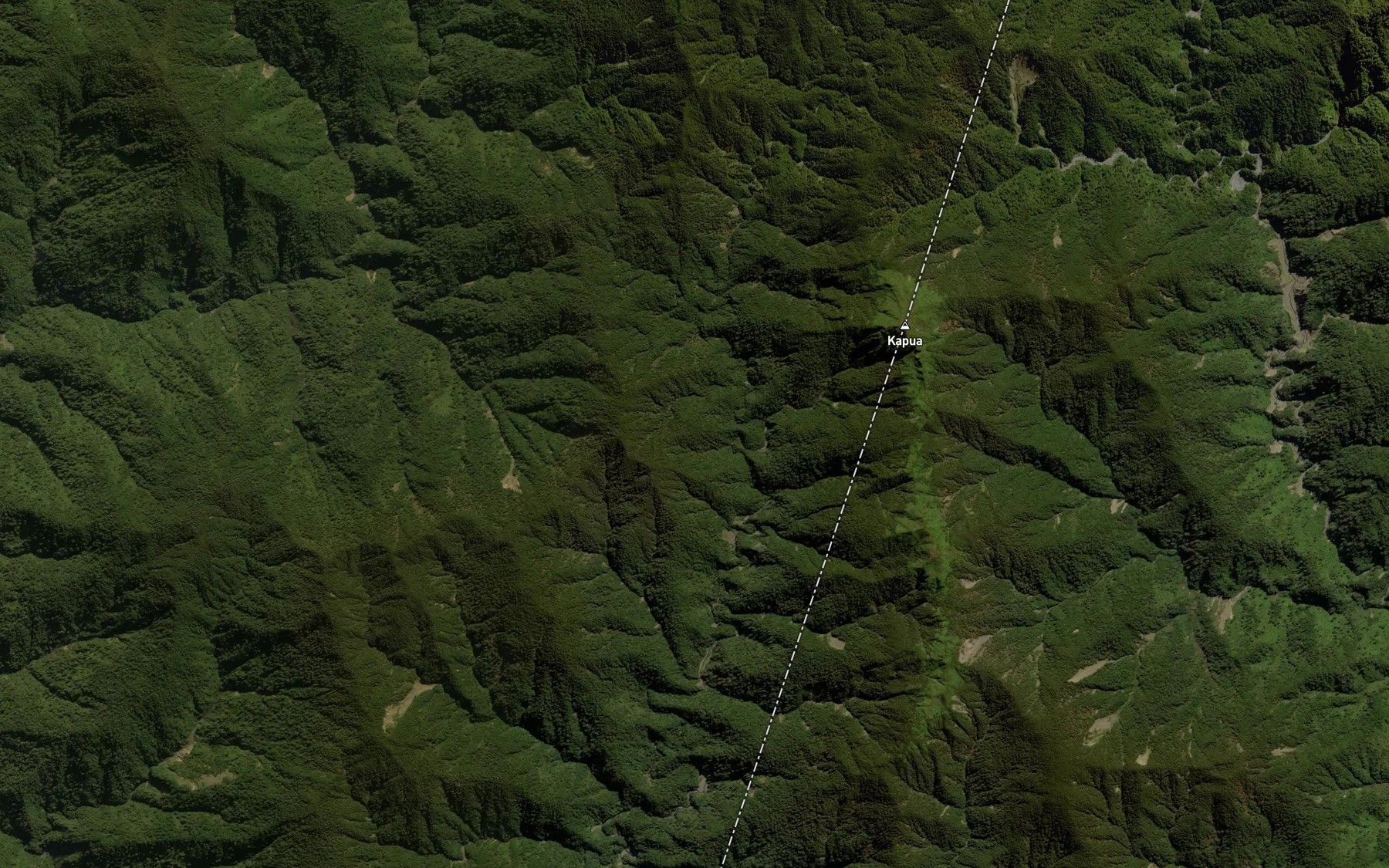 Satellite map of the Ruatahunga Stream
