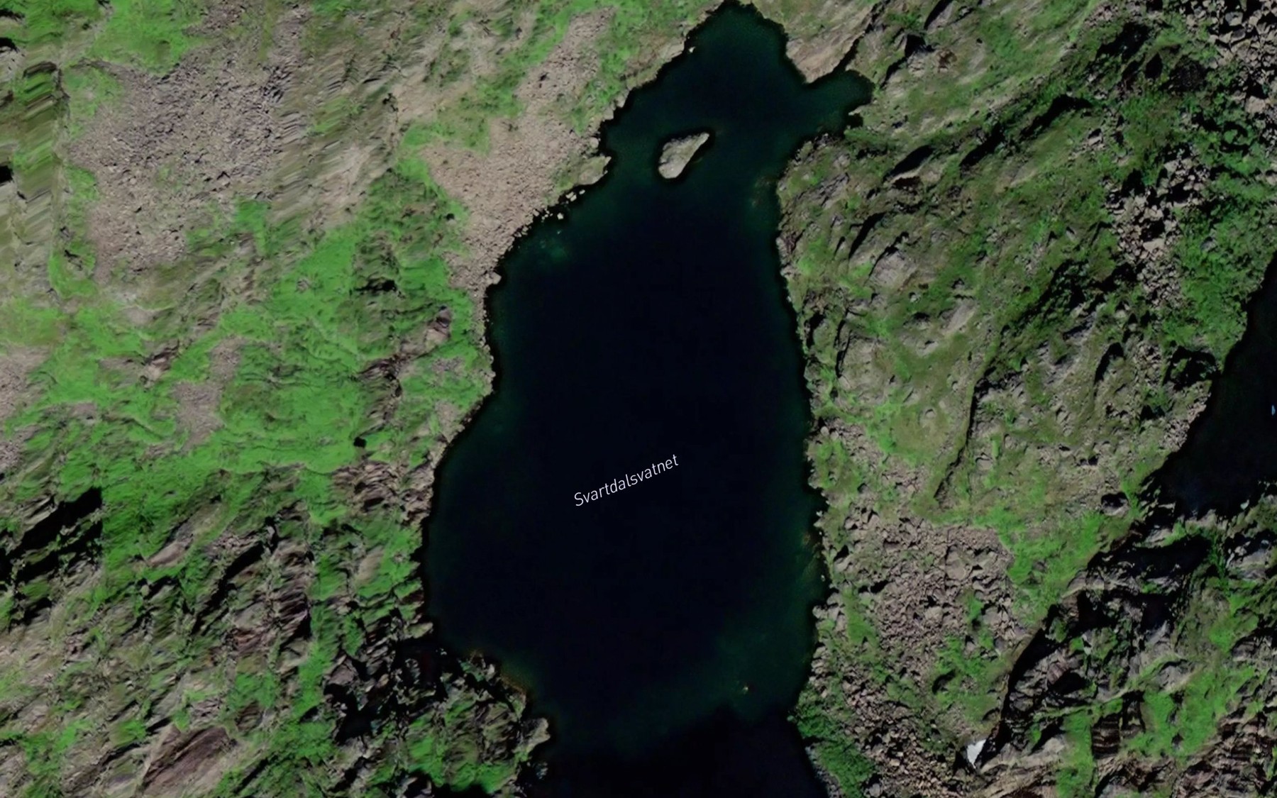 Satellite map of the Svartdalsvatnet
