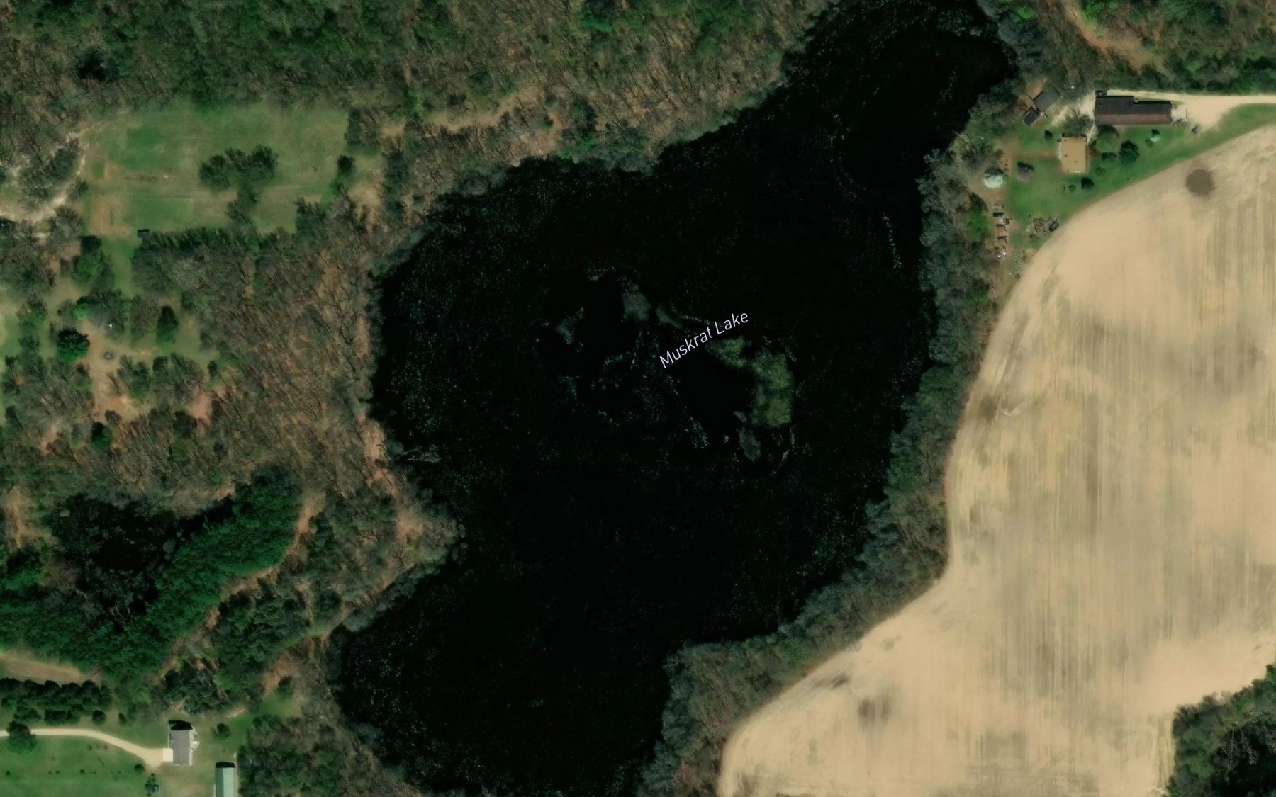 Satellite map of the Muskrat Lake