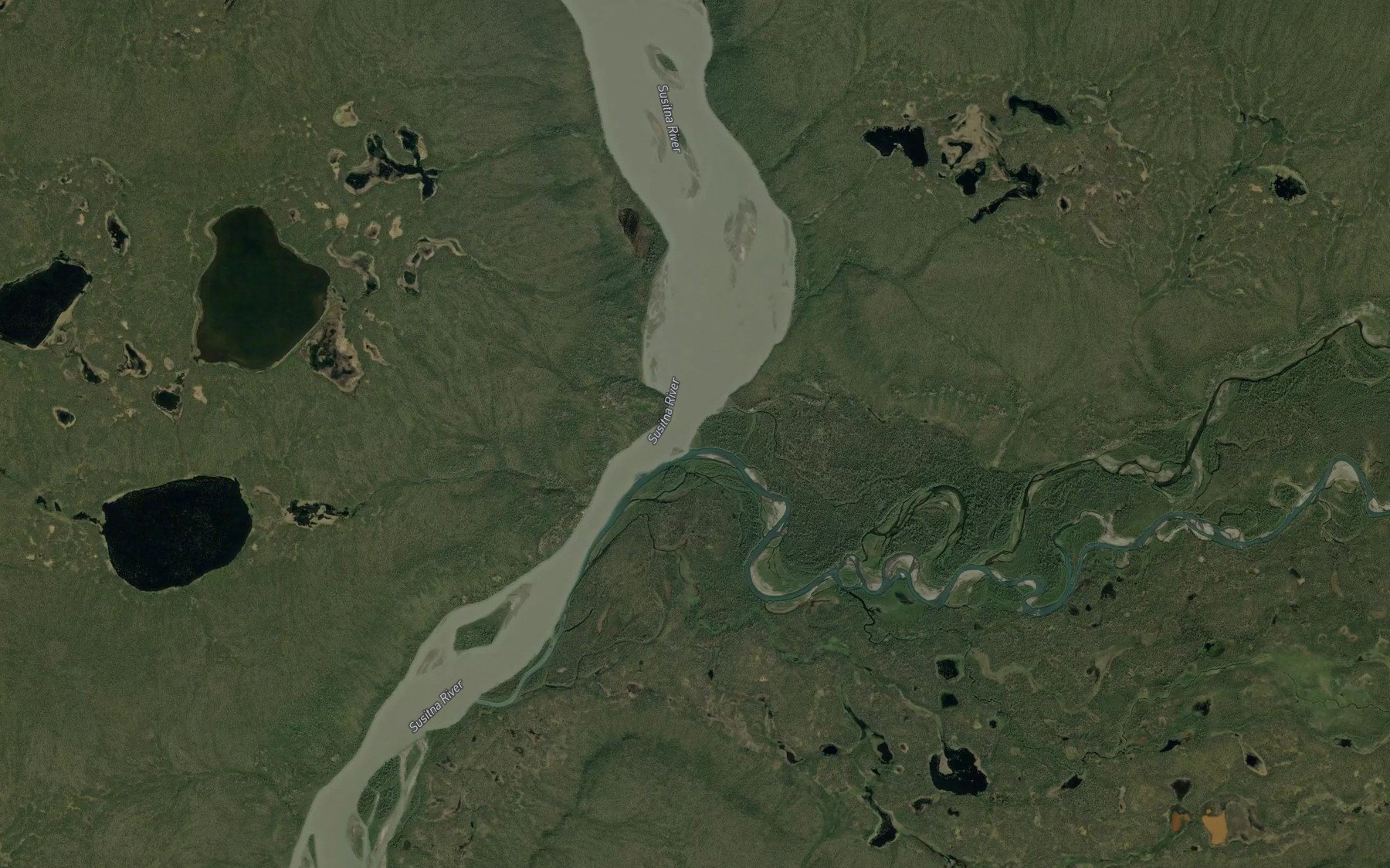 Satellite map of the Clearwater Creek