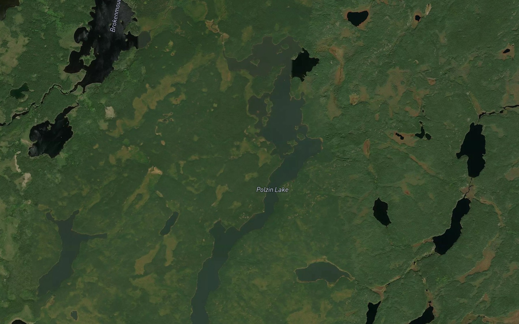 Satellite map of the Polzin Lake