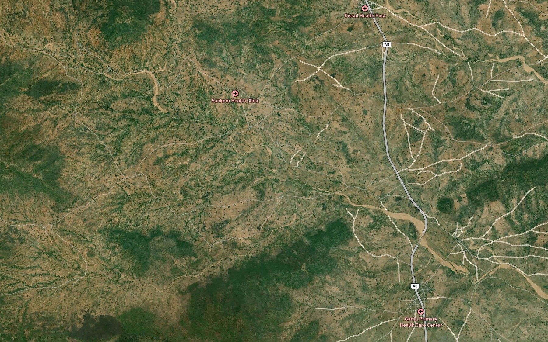 Satellite map of the RiverMayoLaro
