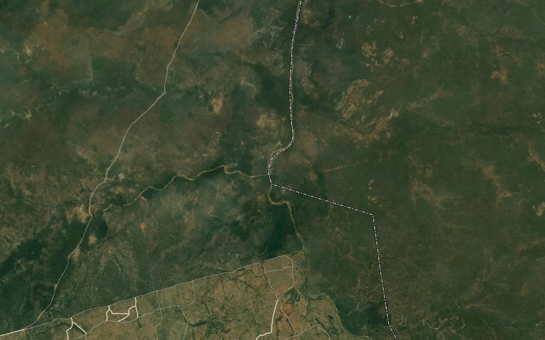 Satellite map of the River Shiburu