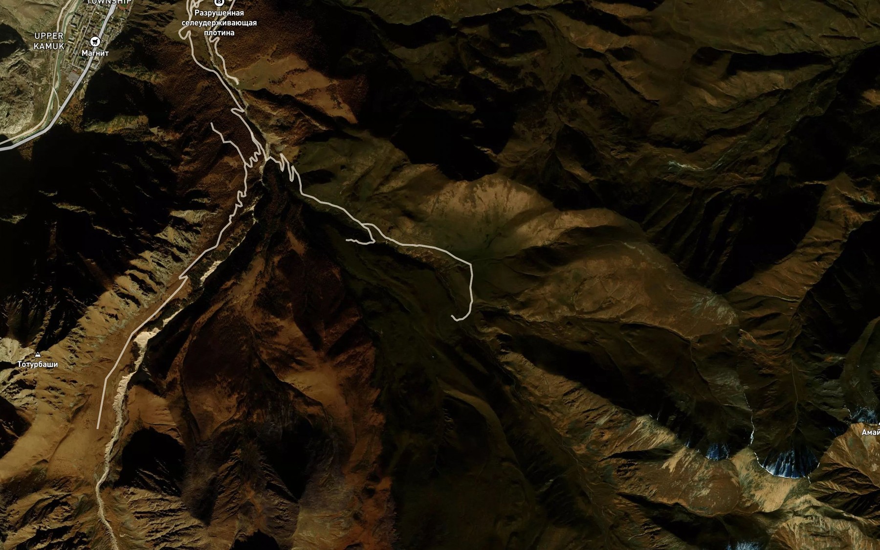 Satellite map of the Sakashilsu
