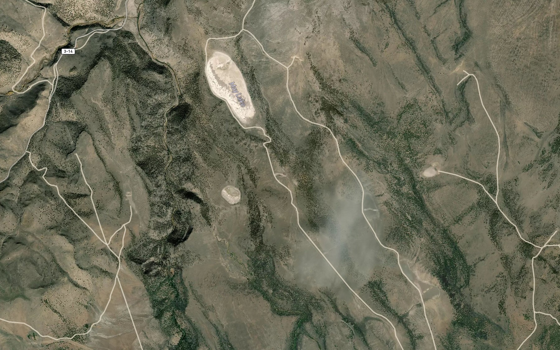 Satellite map of the Six Pack Reservoir Number Four