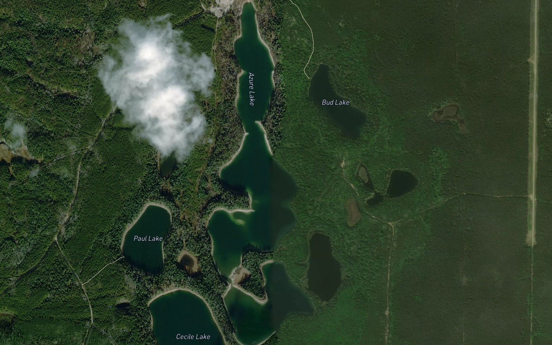 Satellite map of the Azure Lake