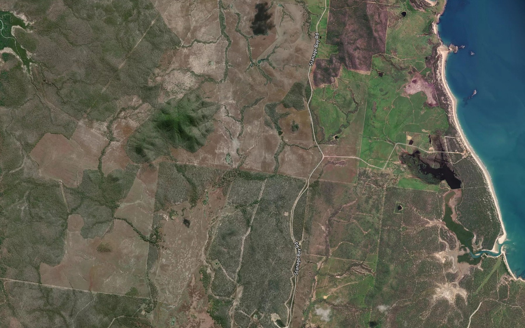 Satellite map of the Jessie Lagoons