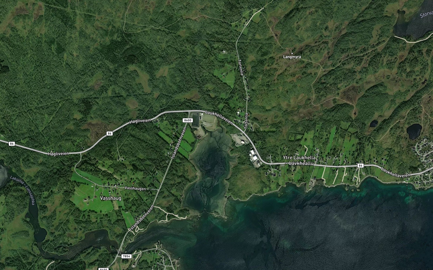 Satellite map of the Islandsbotn