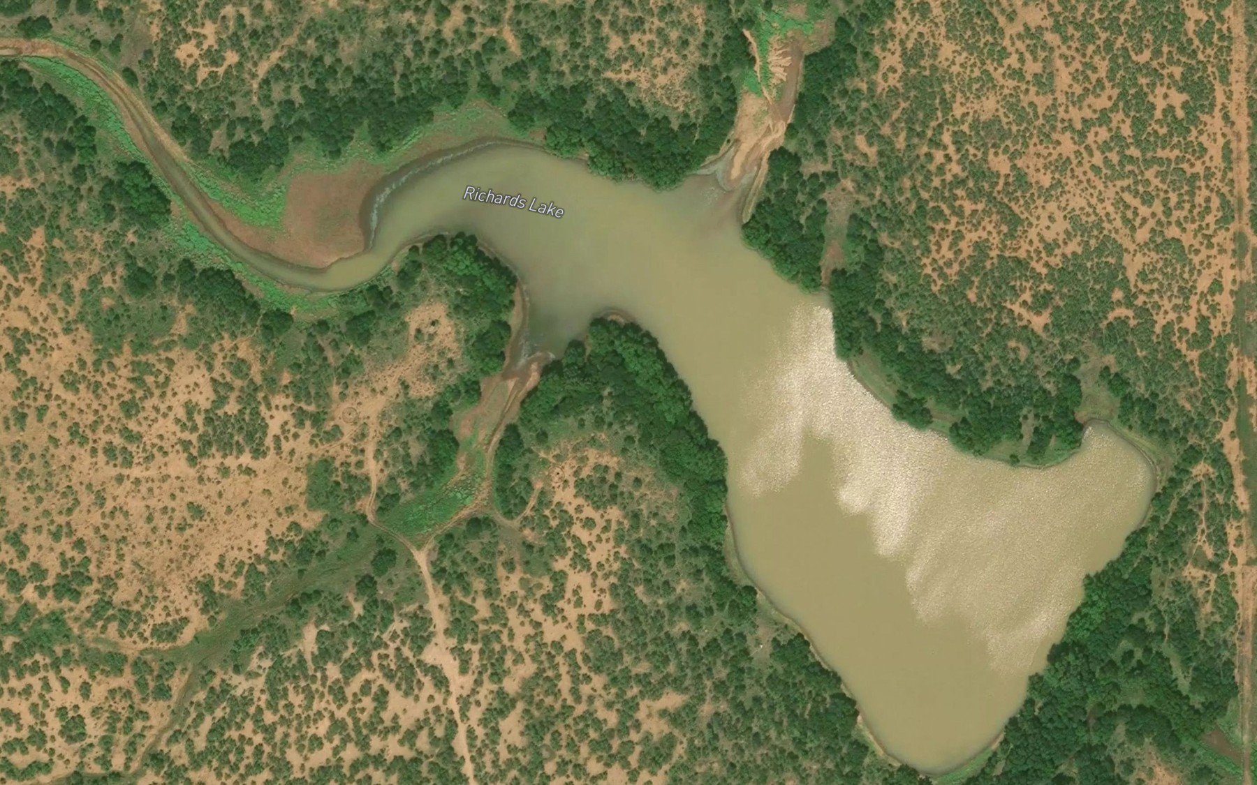 Satellite map of the Richards Lake