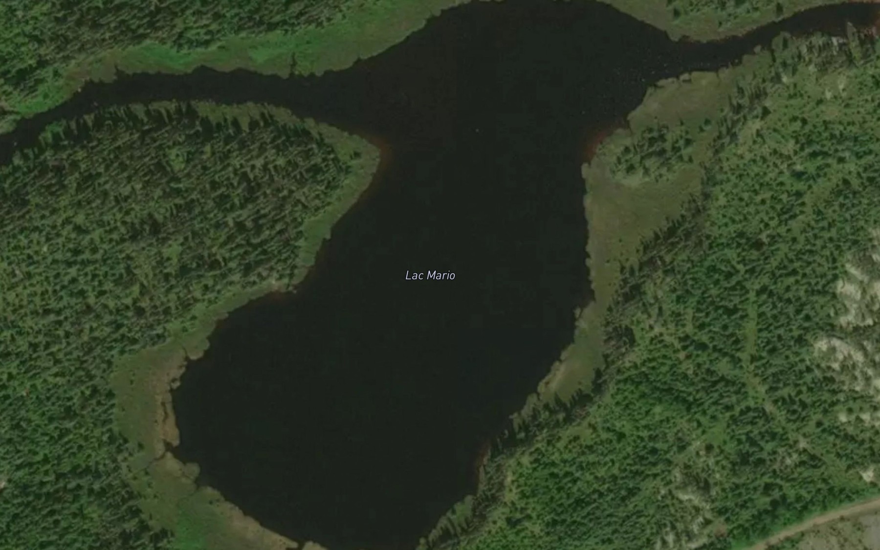 Satellite map of the Lac Mario