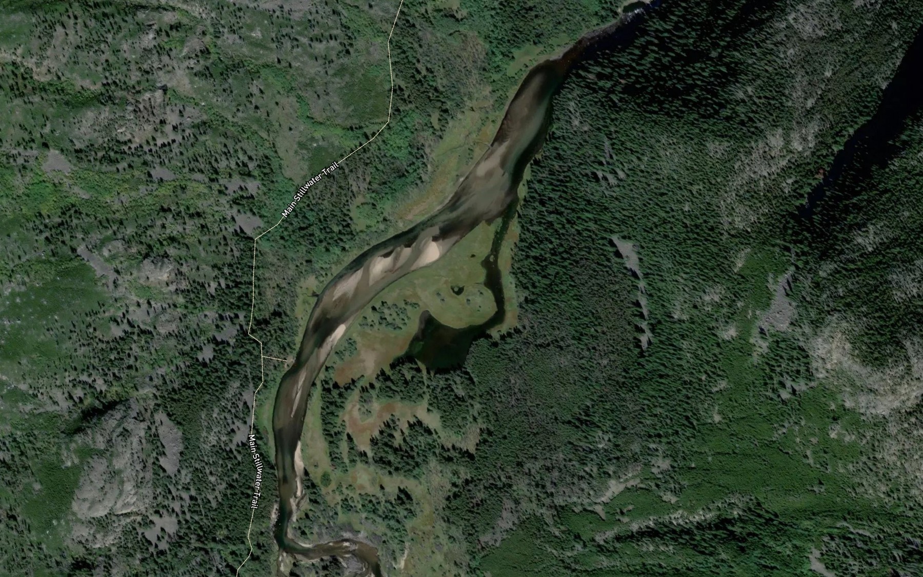 Satellite map of the Sioux Charley Lake
