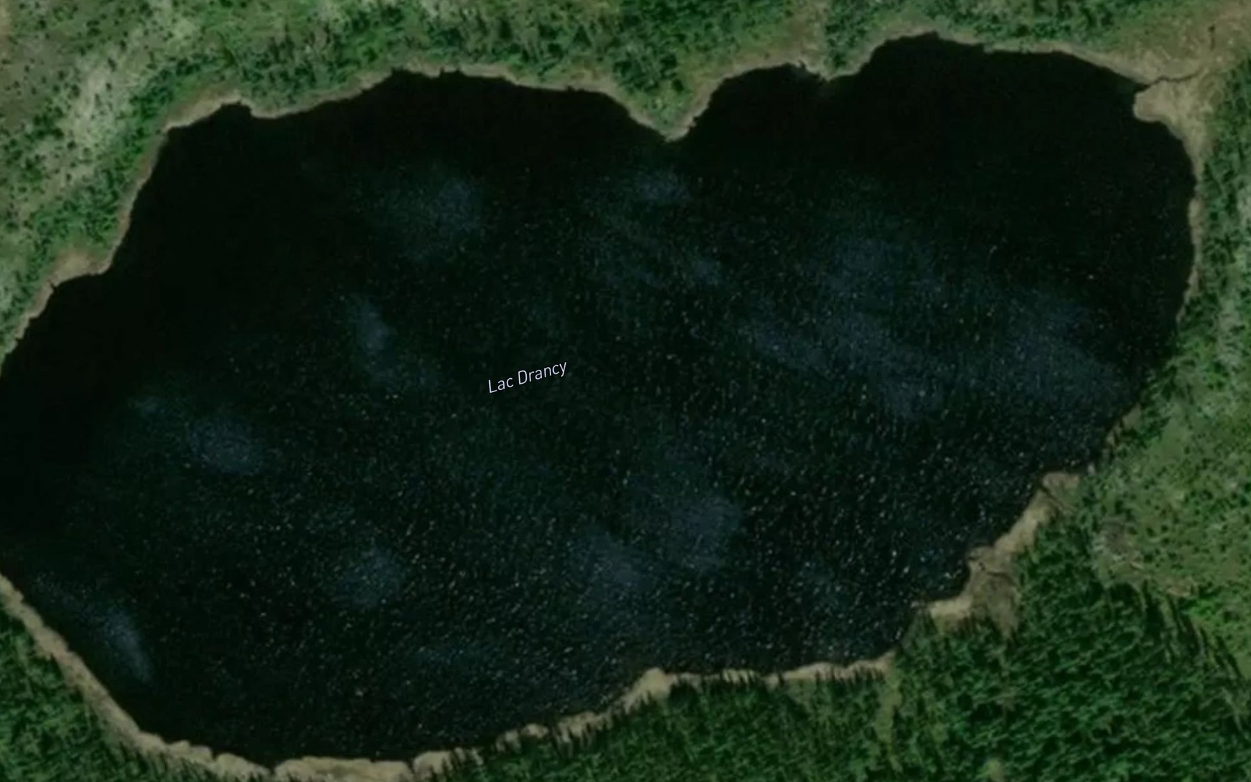 Satellite map of the Lac Drancy