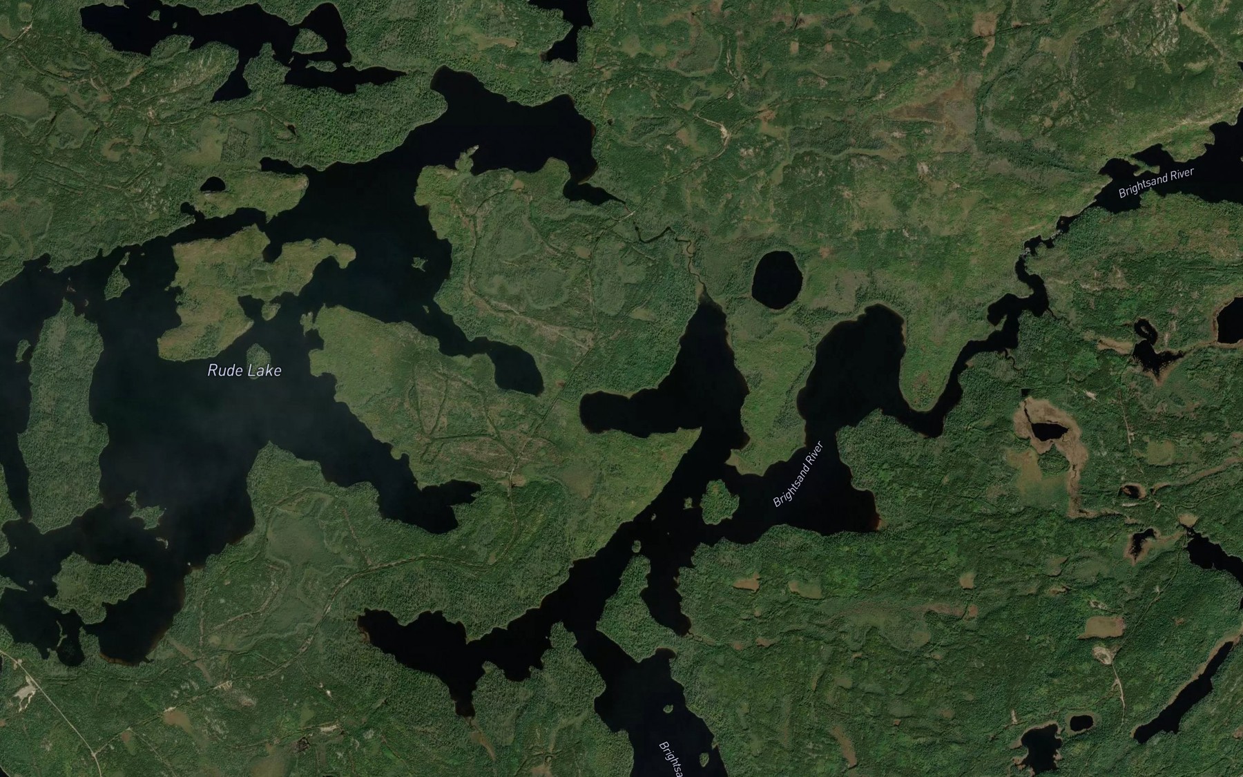 Satellite map of the Rude Creek