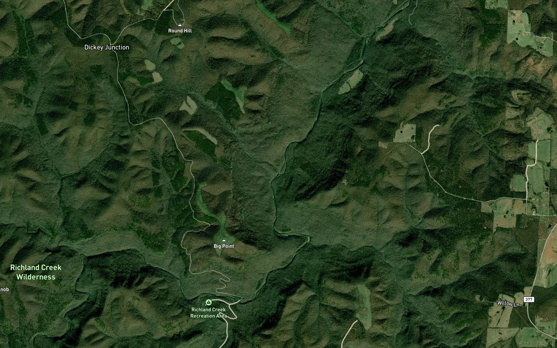 Satellite map of the Long Branch