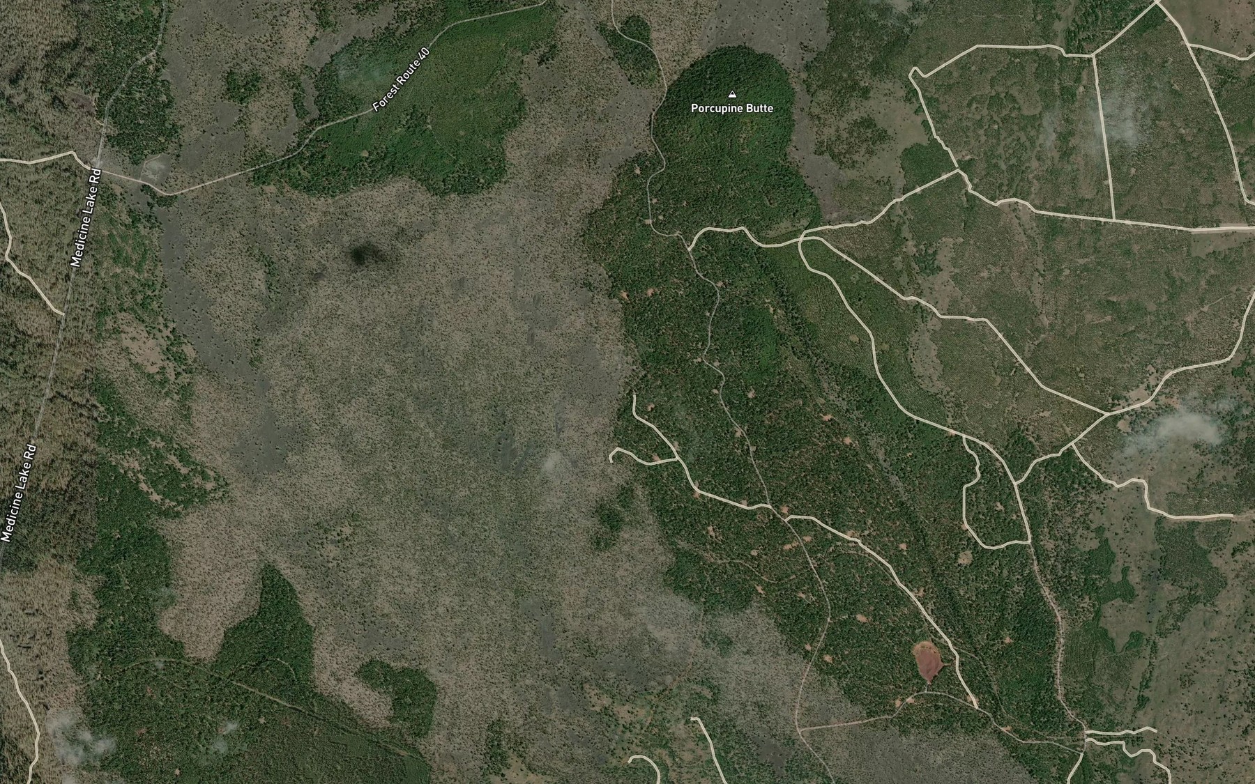 Satellite map of the Porcupine Lake