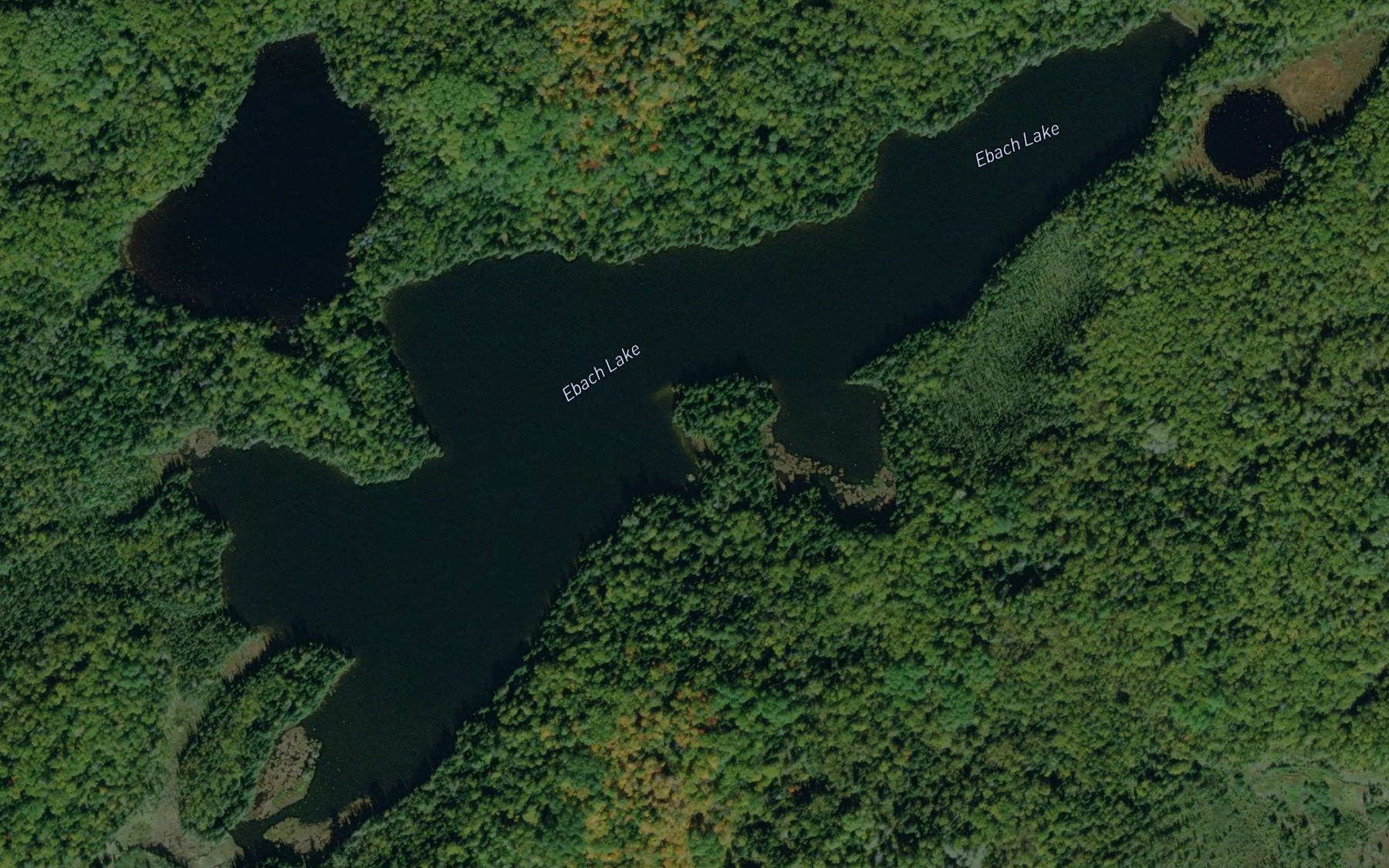 Satellite map of the Ebach Lake