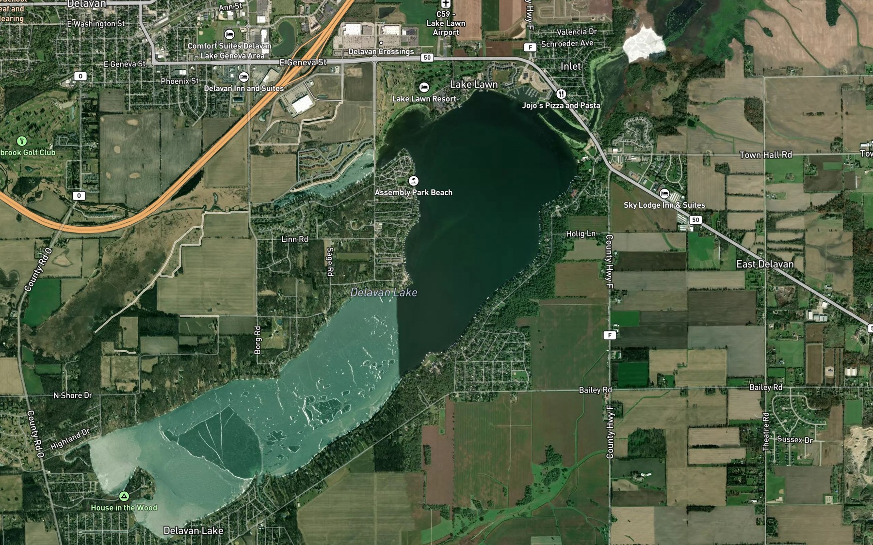 Satellite map of the Spot 5