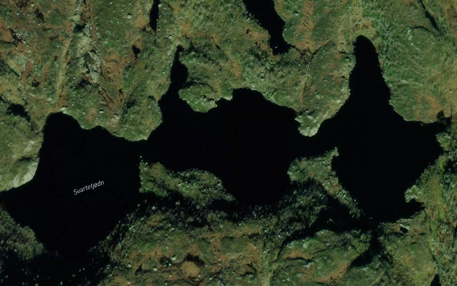 Satellite map of the Svartetjorn