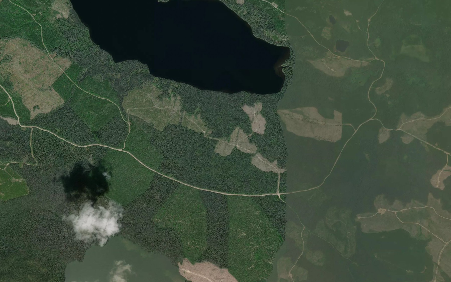 Satellite map of the Gloyazikut Creek