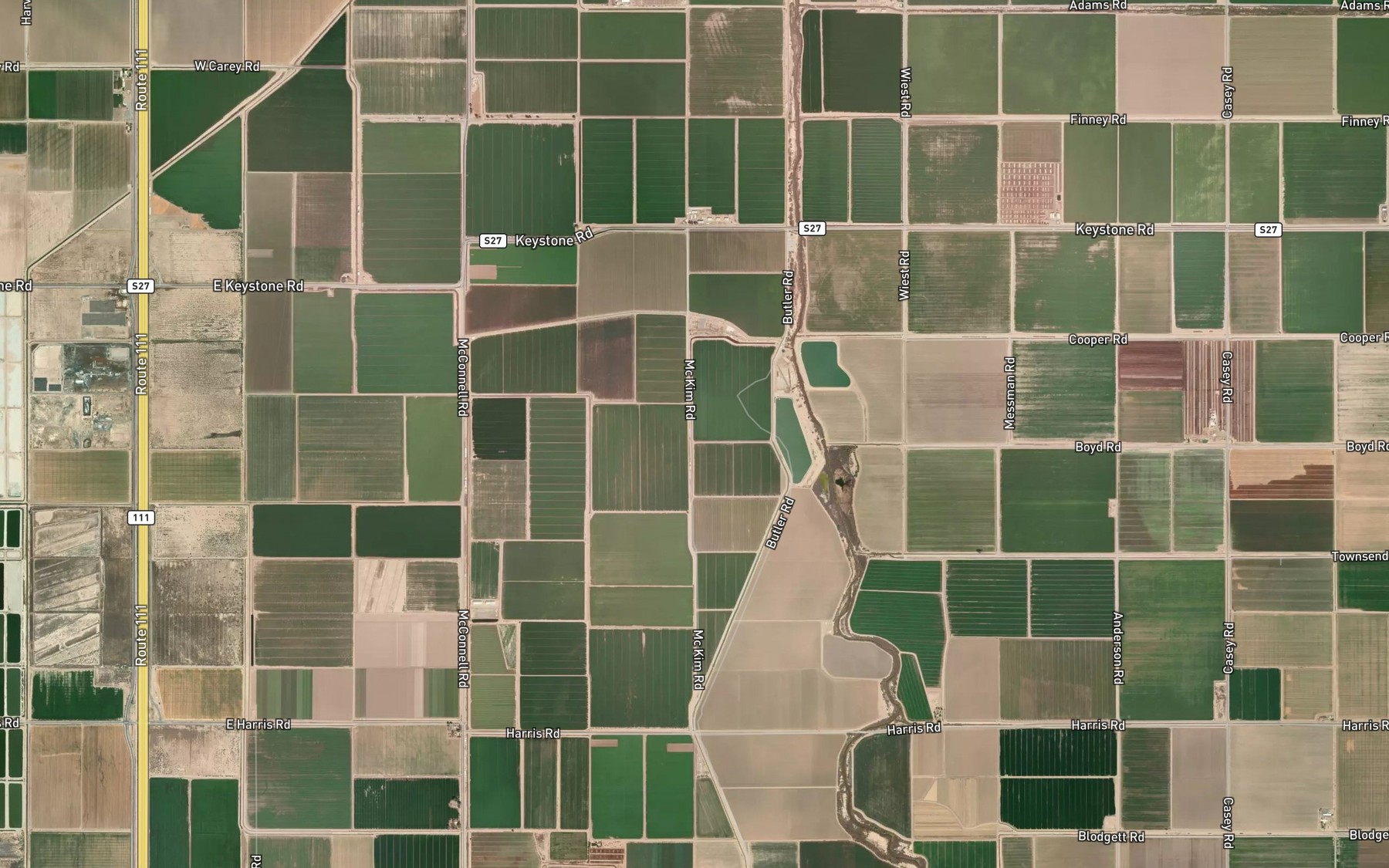 Satellite map of the Redwood Four Drain