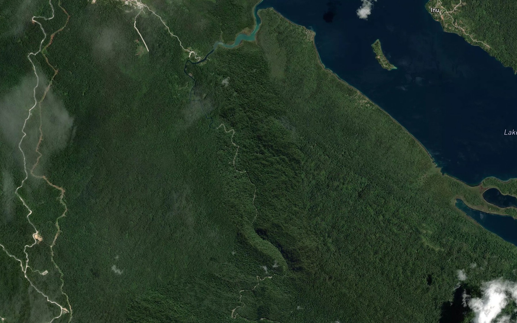 Satellite map of the Kara Creek