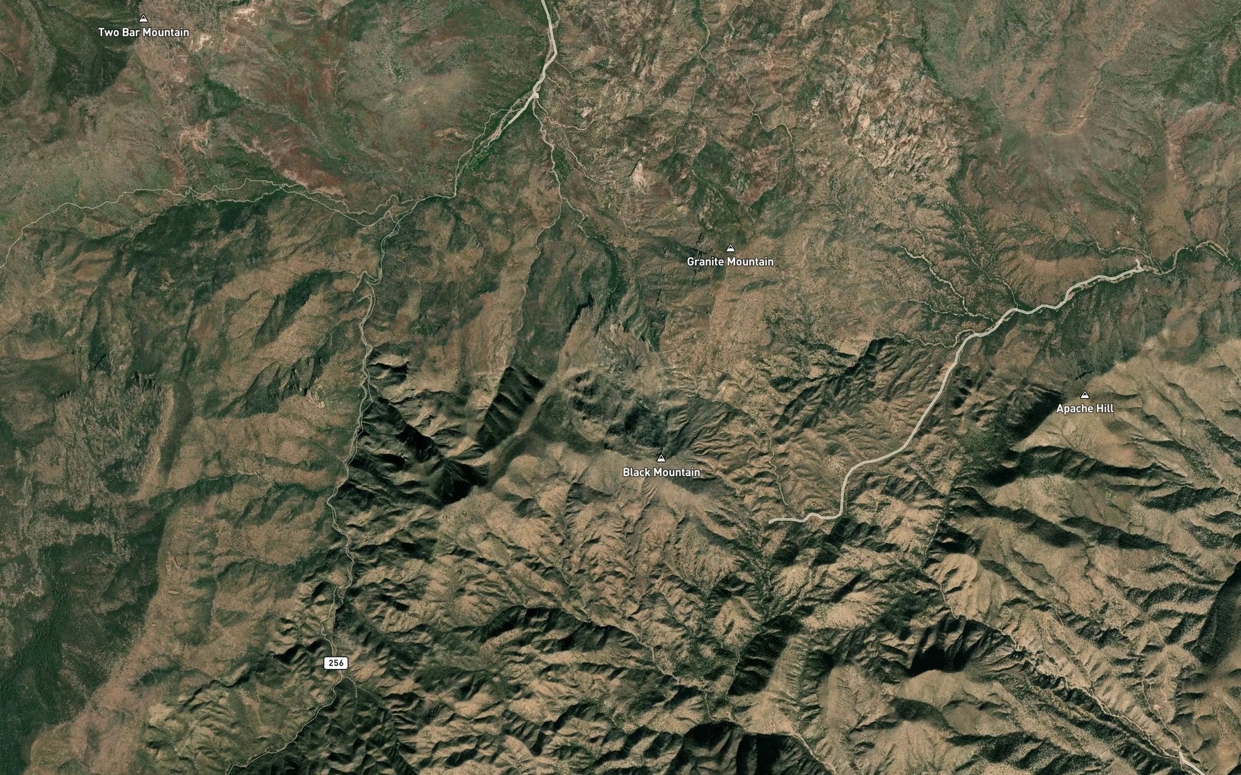 Satellite map of the Lily Hole Spring