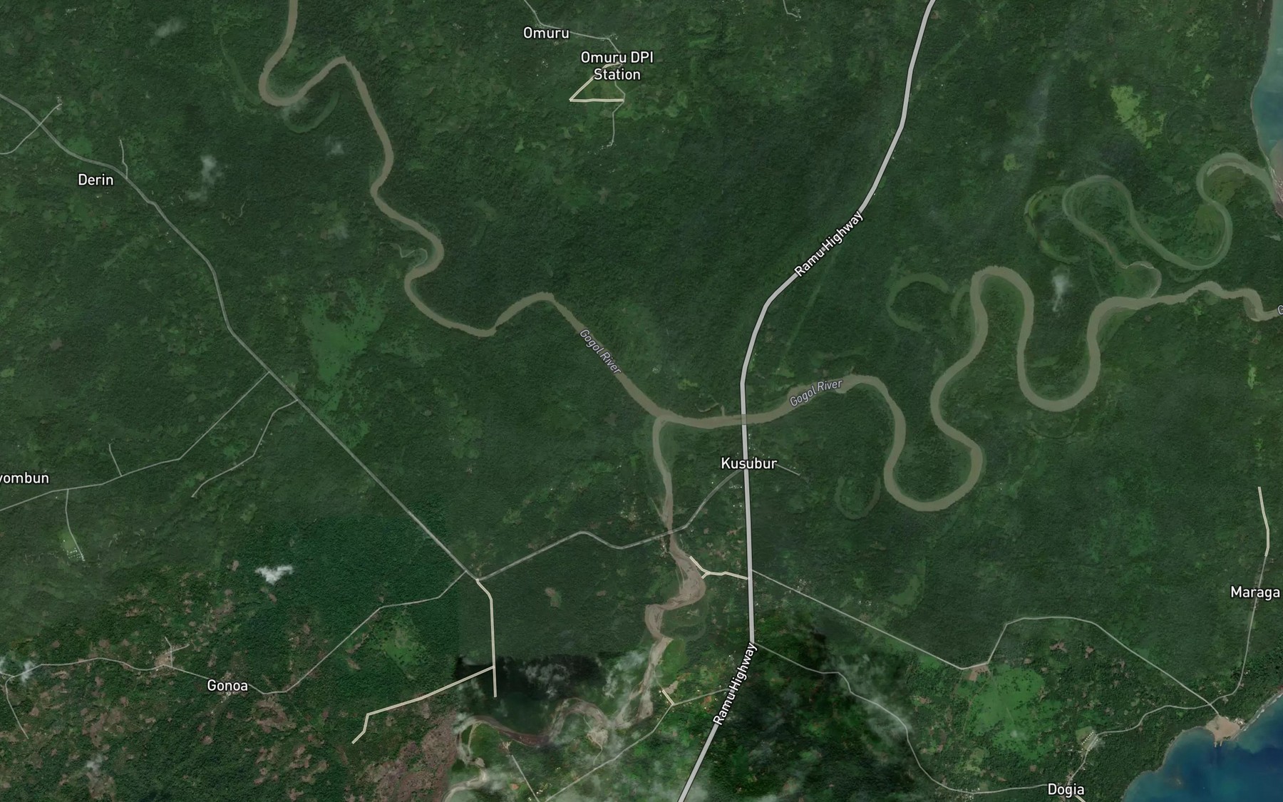 Satellite map of the Gogol River
