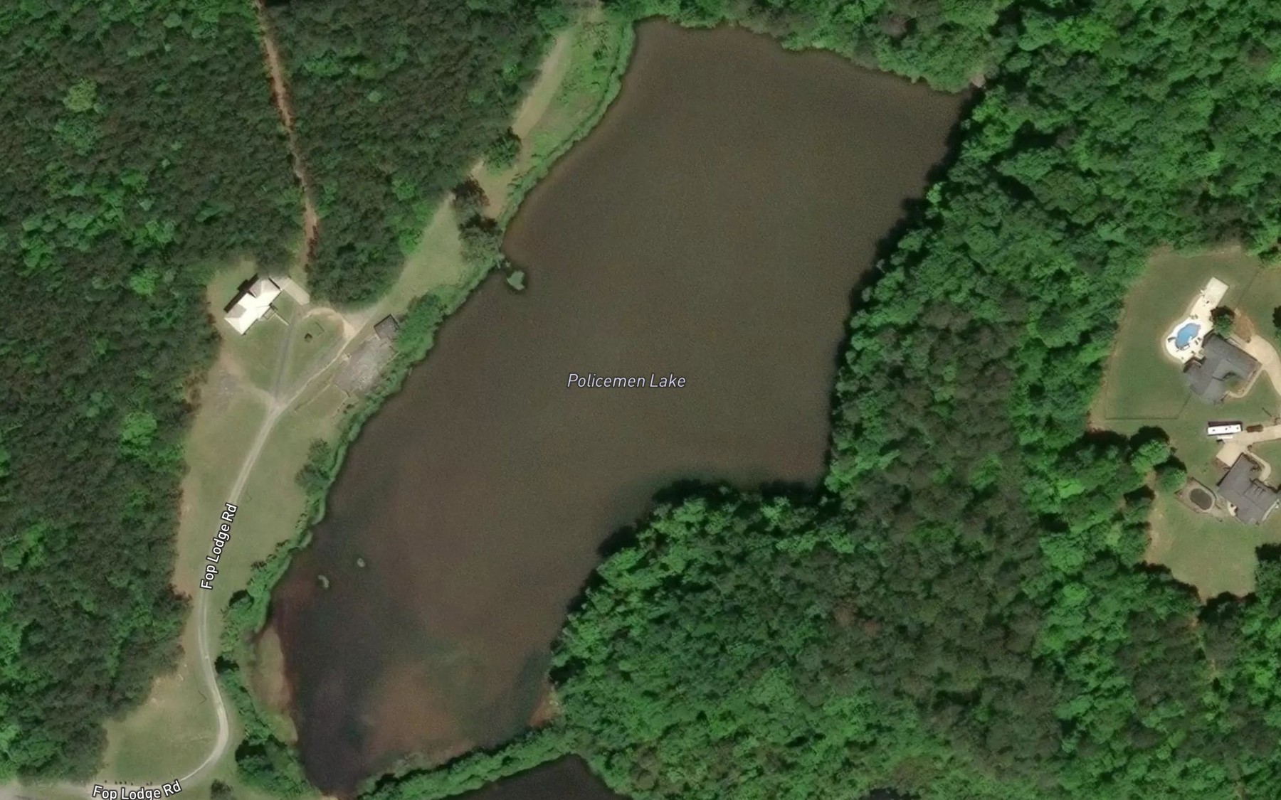 Satellite map of the Policemen Lake