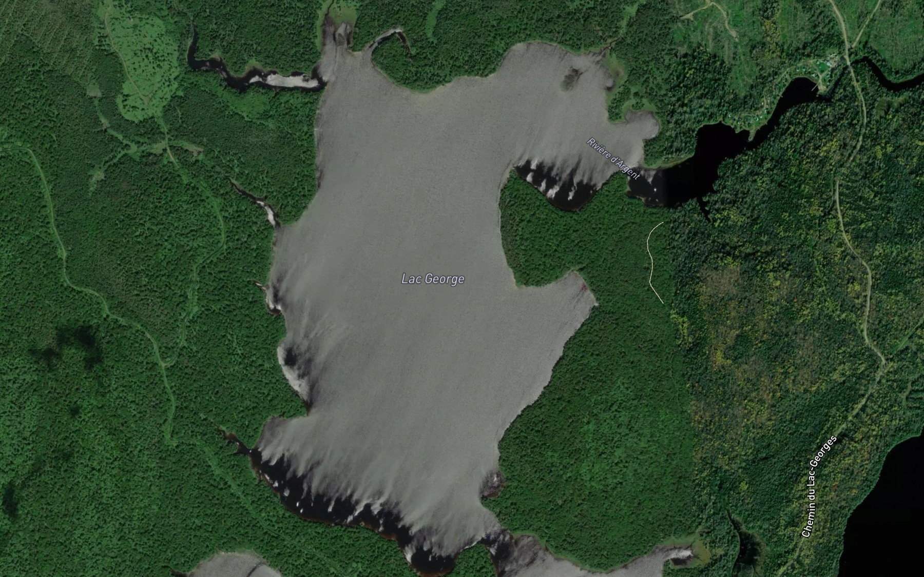 Satellite map of the Lac Georges