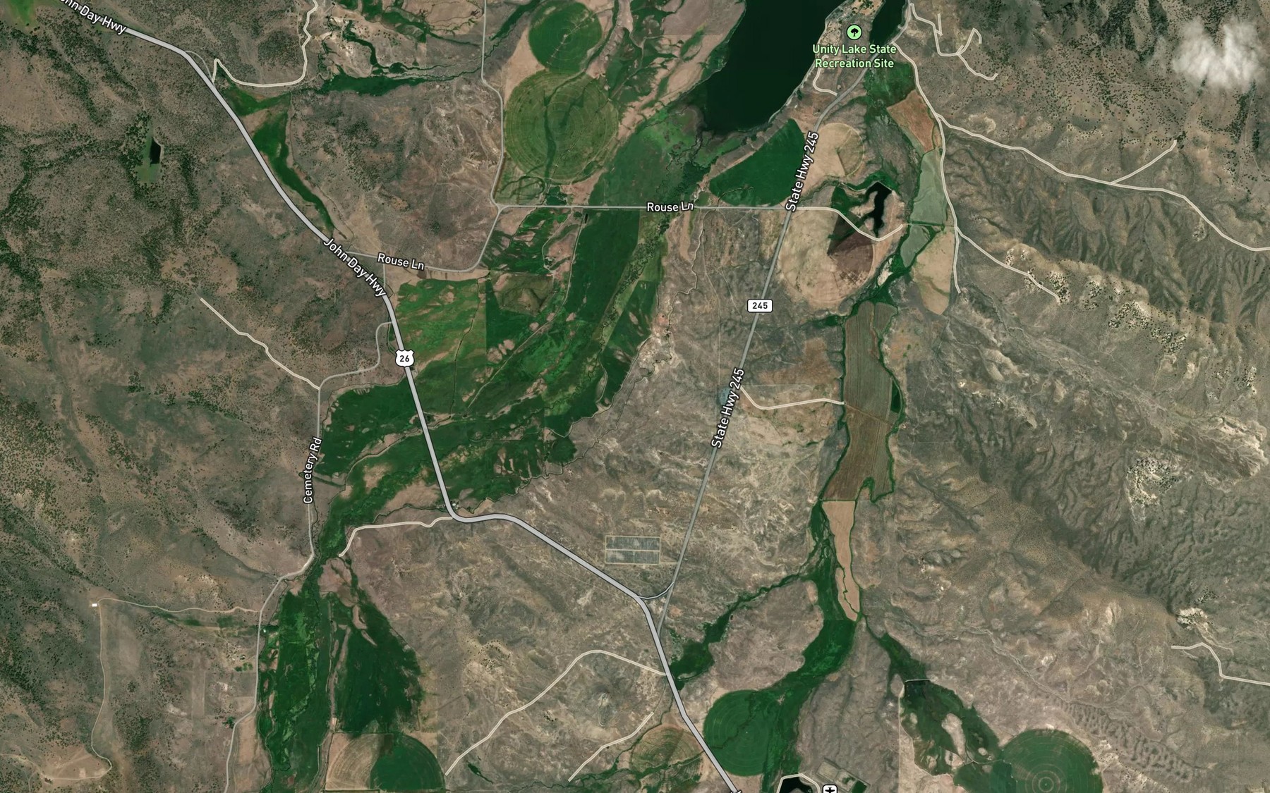 Satellite map of the Curop Ditch