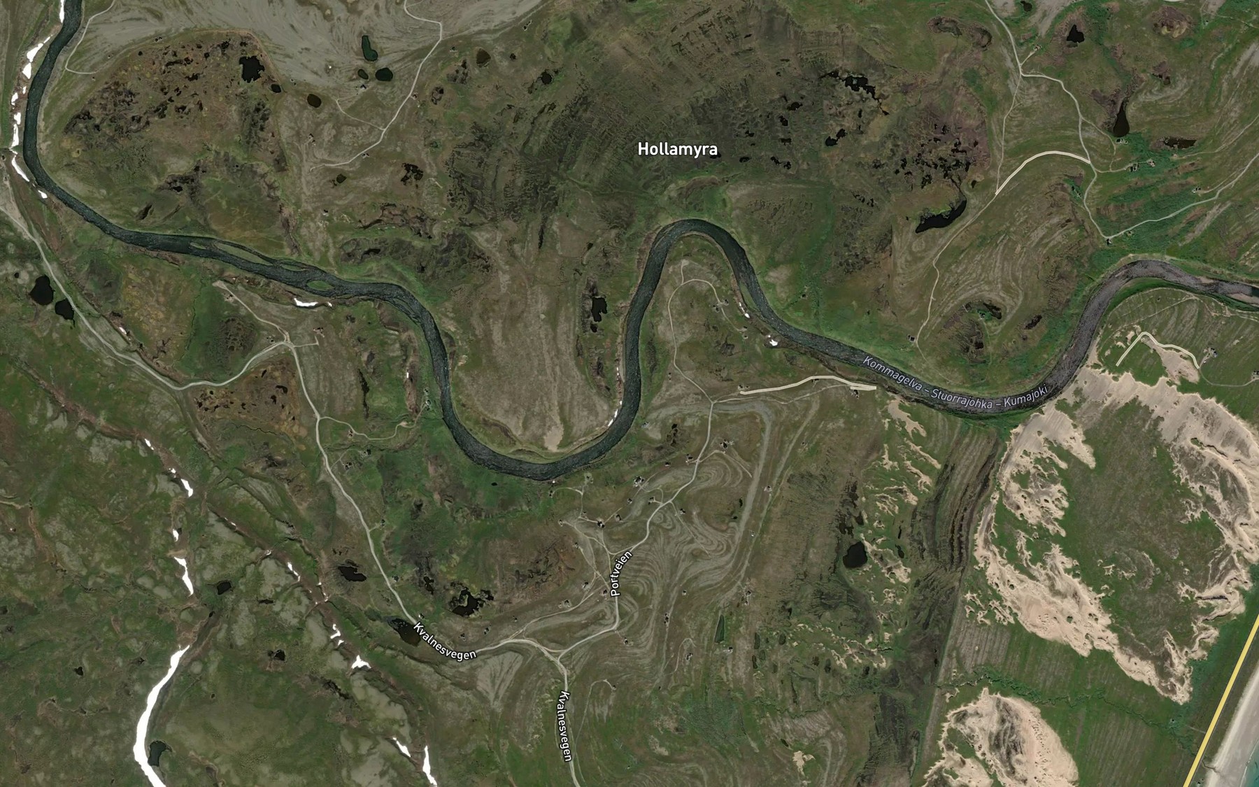 Satellite map of the Svartstryket