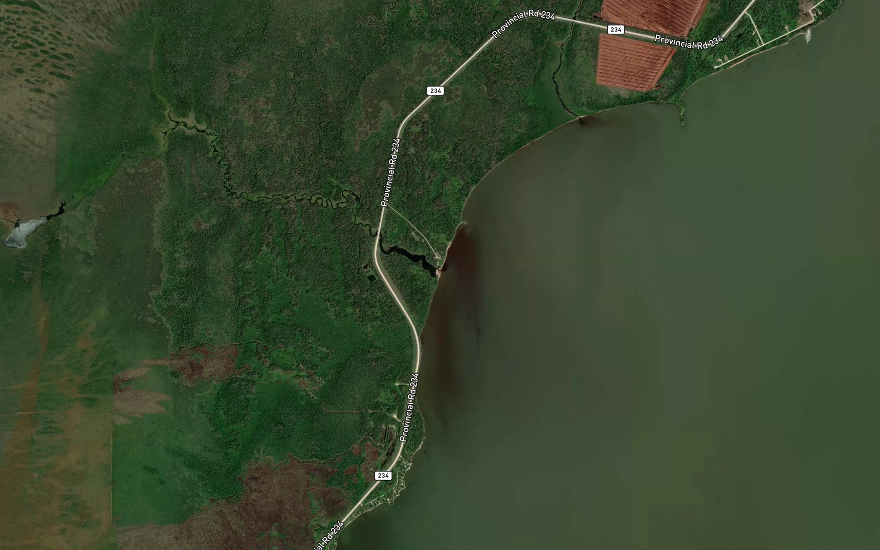 Satellite map of the Beaver Creek