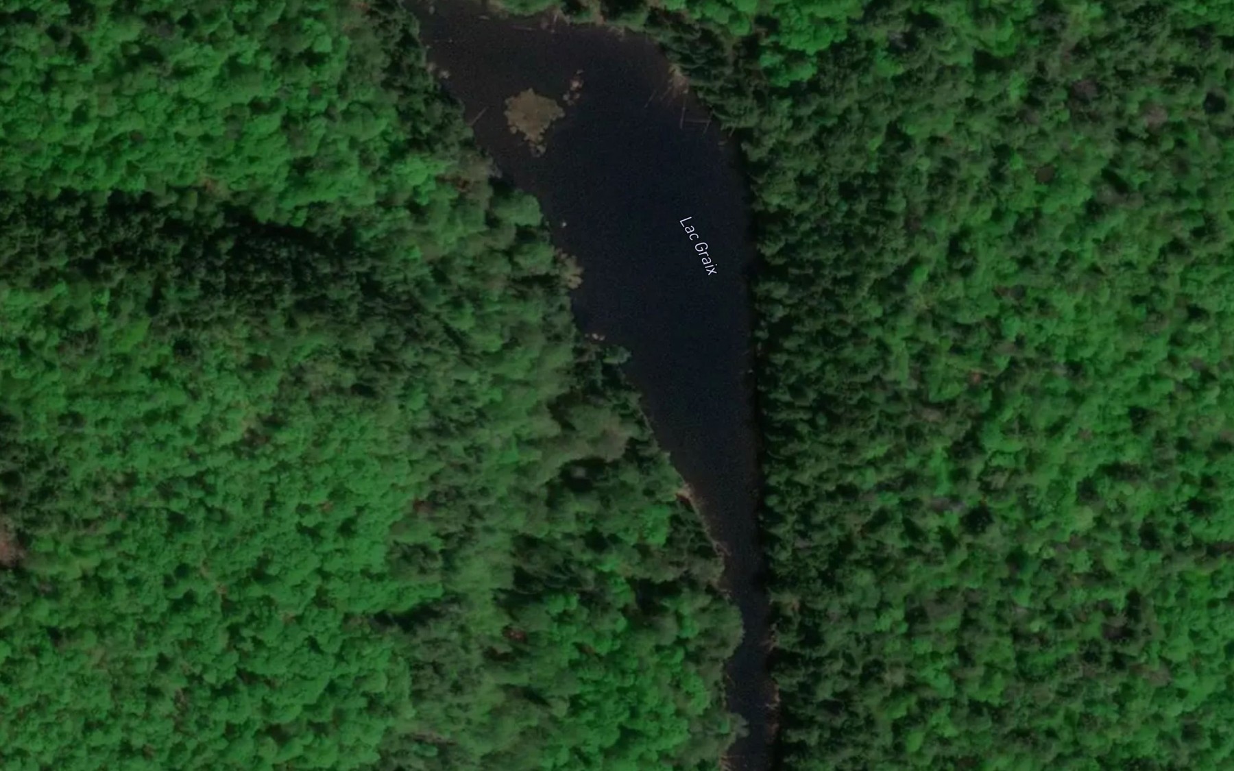 Satellite map of the Lac Graix
