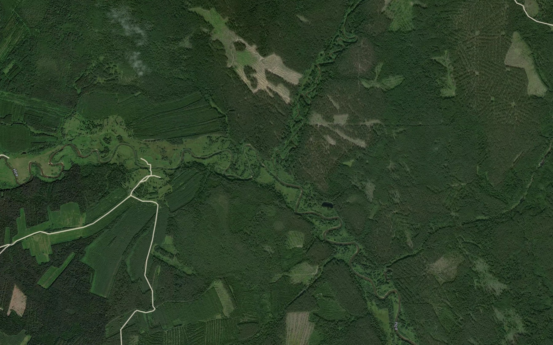 Satellite map of the Vokhtoma