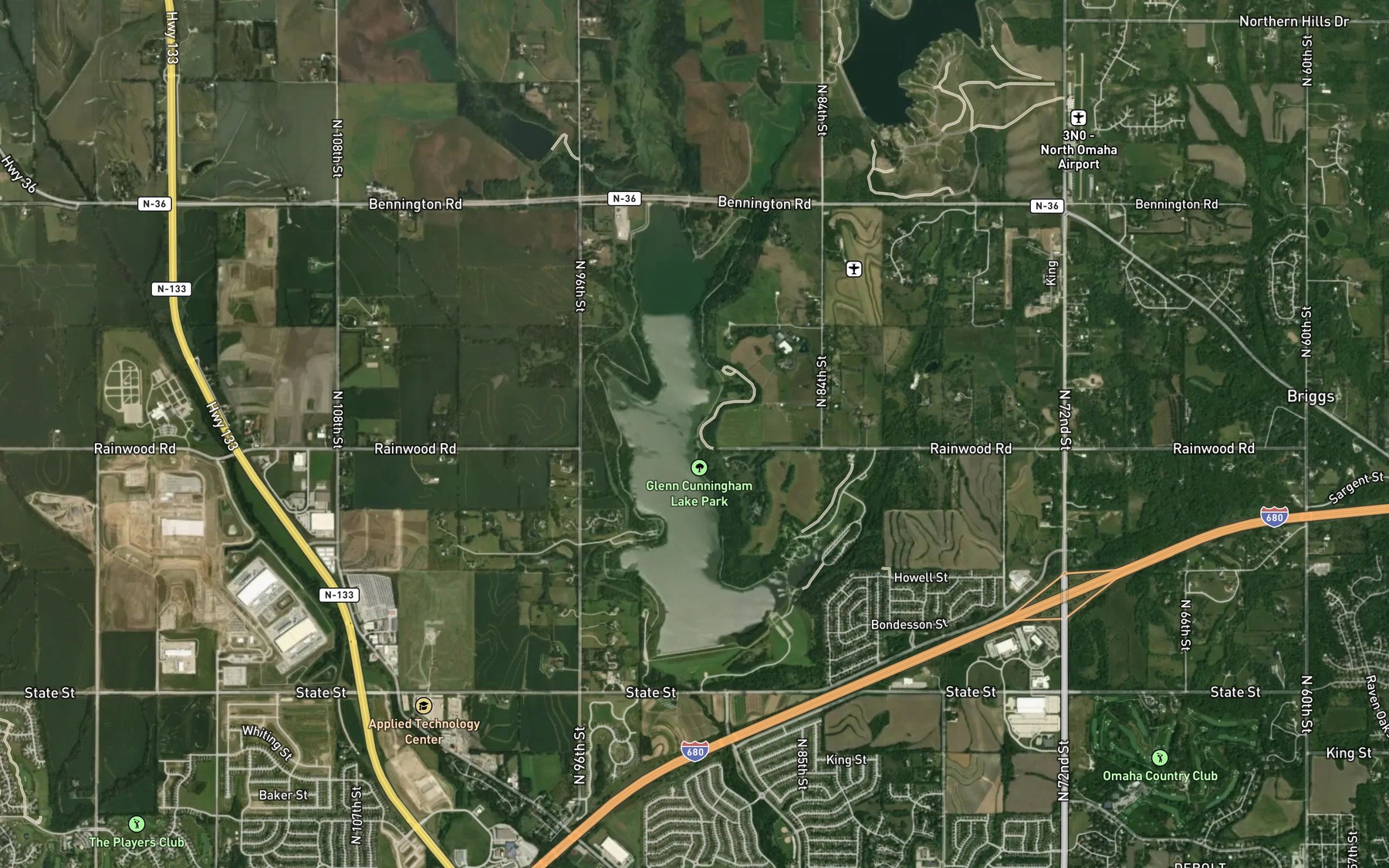Satellite map of the Spot 4