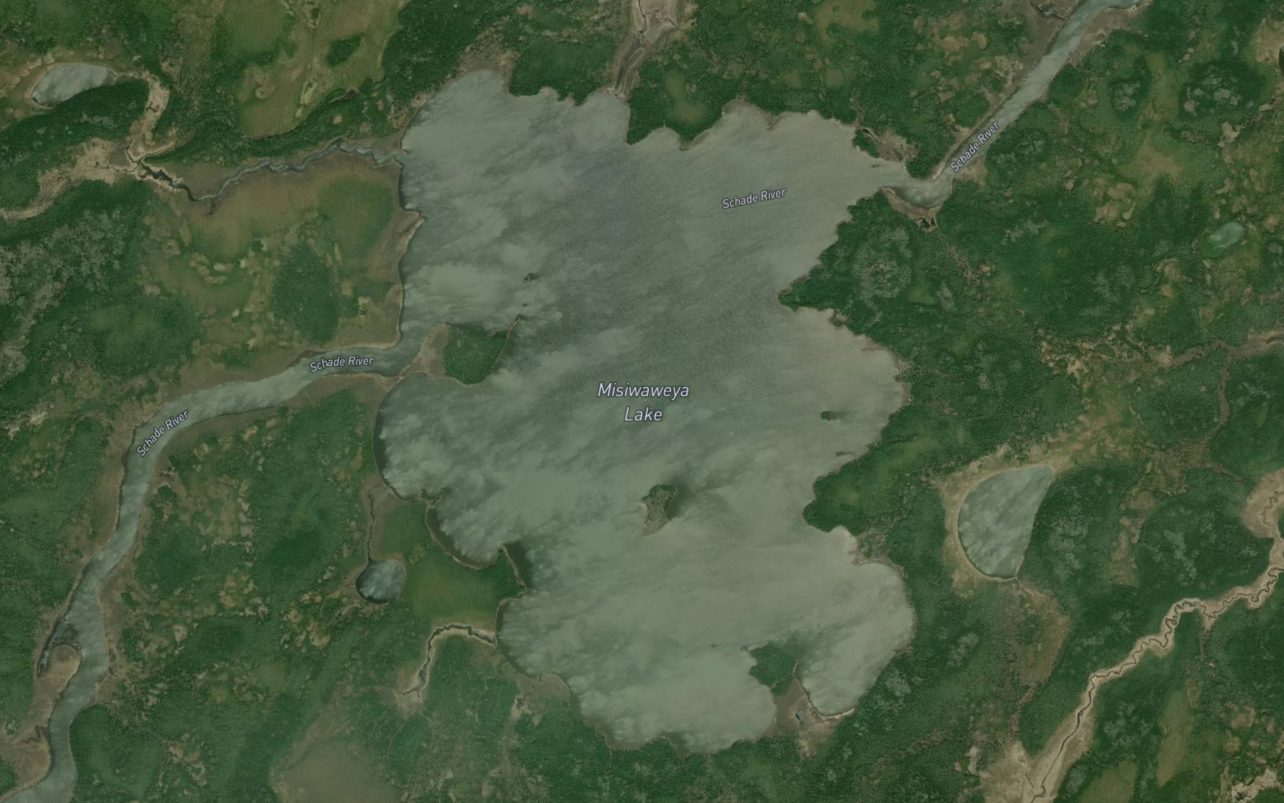 Satellite map of the Misiwaweya Lake