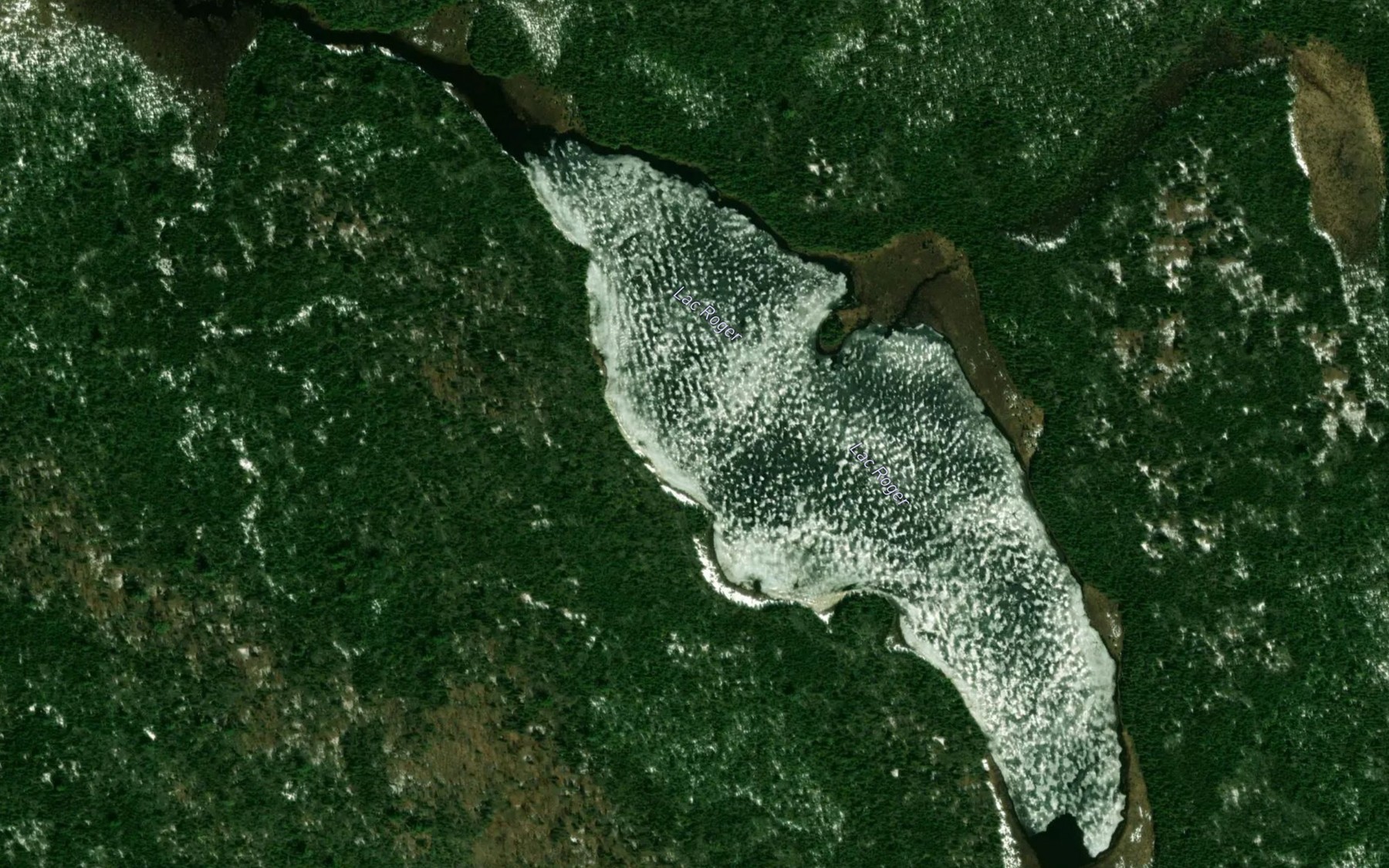 Satellite map of the Lac Roger