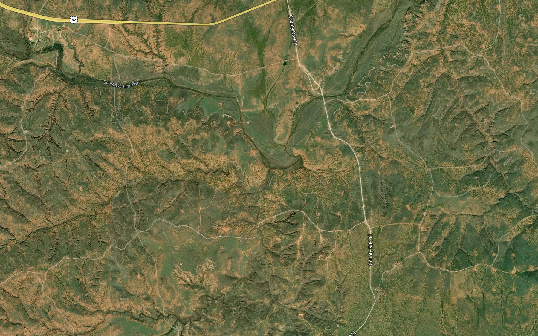 Satellite map of the Salt Creek