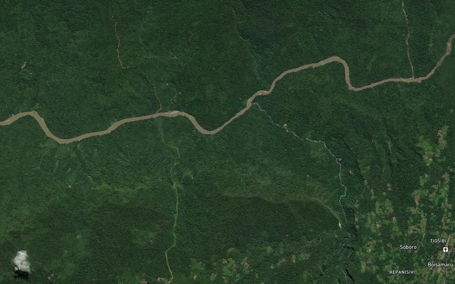 Satellite map of the Kugi River