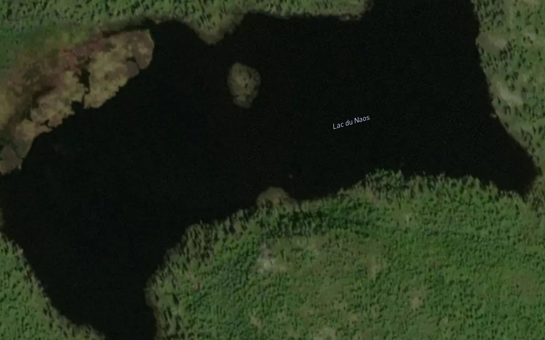 Satellite map of the Lac du Naos