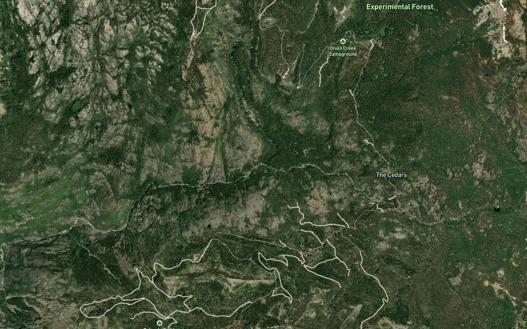 Satellite map of the Serena Creek